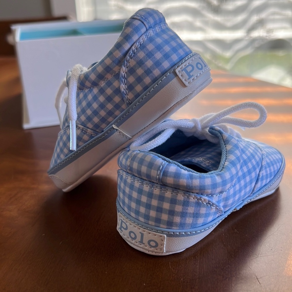 Baby Ralph Lauren Blue Gingham shoes